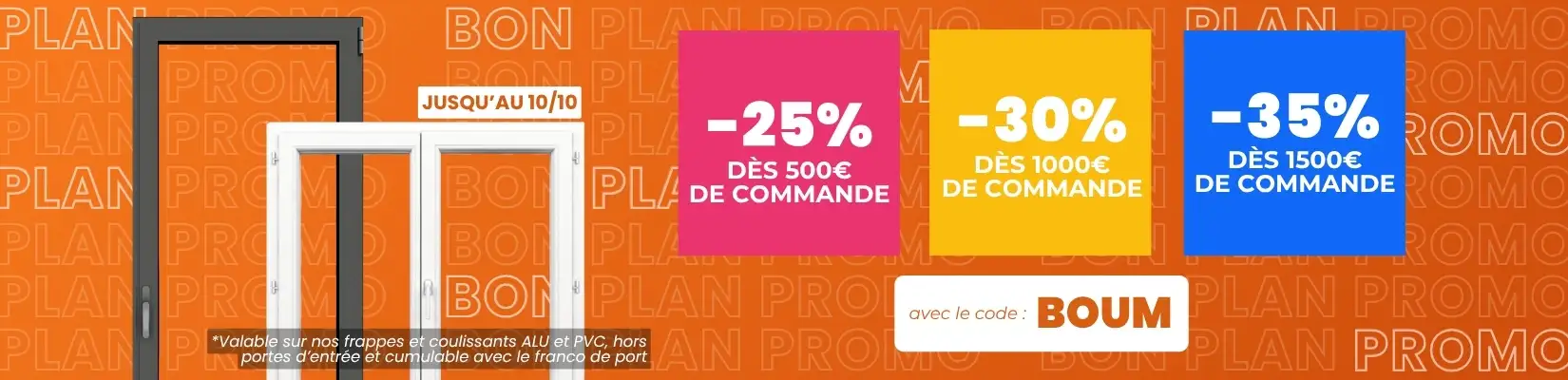 Promo : jusqu'à -35% sur une sélection ALU et PVC