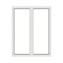 Porte-fenêtre en aluminium 2 vantaux sur mesure fermée