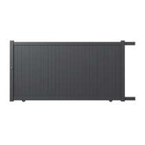 Portail aluminium coulissant sur mesure avec lames verticales de 10 cm