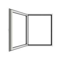 Fenêtre en aluminium 1 vantail sur mesure ouverte