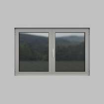 Fenêtre en aluminium 2 vantaux sur mesure vue depuis l'extérieur