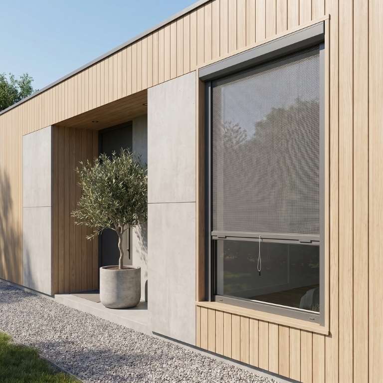 Moustiquaire enroulable pose en tunnel blanc  RAL9016 sur mesure dans une pièce
