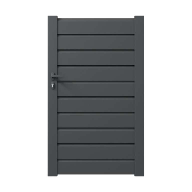 Portillon aluminium avec lames de 10 cm