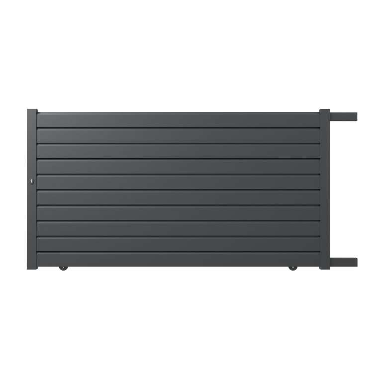 Portail aluminium coulissant avec lames de 10 cm