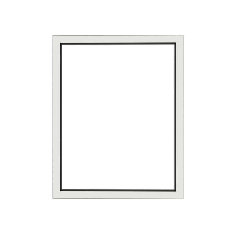Châssis fixe en aluminium sur mesure Blanc 9016