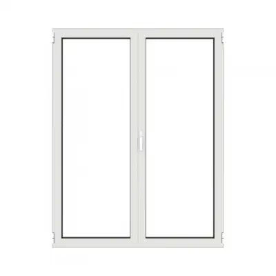 Porte-fenêtre en aluminium 2 vantaux sur mesure fermée