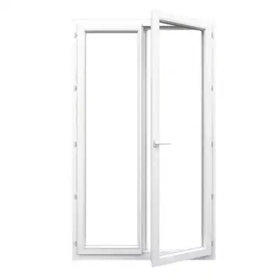Porte-fenêtre PVC 2 vantaux ouverte sur mesure