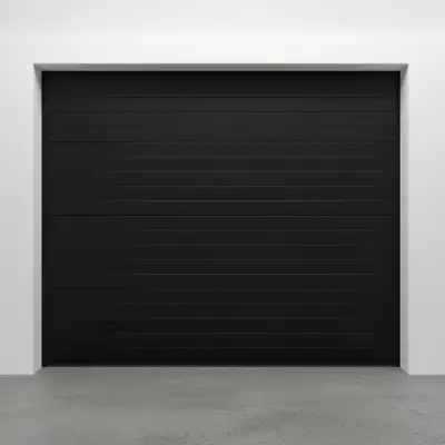 Porte de garage sectionnelle rainurée en acier Blanc 9010