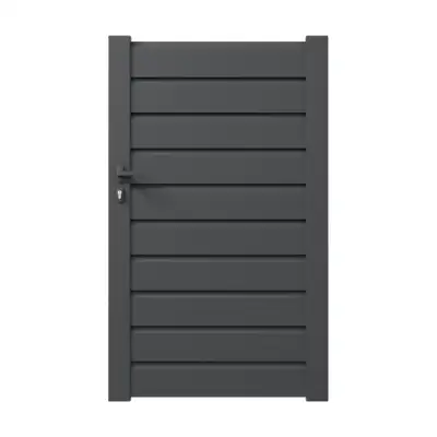 Portillon aluminium avec lames de 10 cm