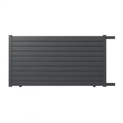 Portail aluminium coulissant avec lames de 10 cm