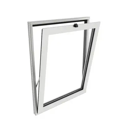 Soufflet abattant en aluminium sur mesure ouverte