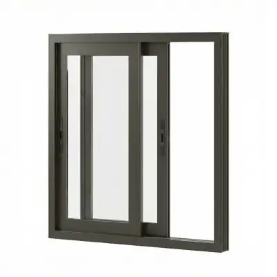 Fenêtre coulissante aluminium entrouverte