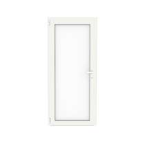 Porte de service en aluminium avec panneau fermée