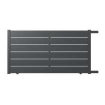Portail aluminium coulissant sur mesure avec lames ajourées